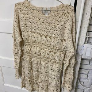 Vintage 1970's Hand Knit Bathing Suit Cover/Tunic